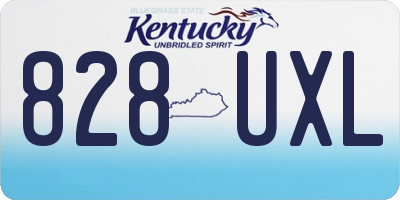 KY license plate 828UXL