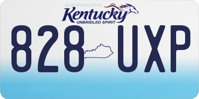 KY license plate 828UXP