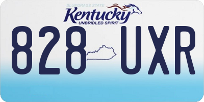 KY license plate 828UXR