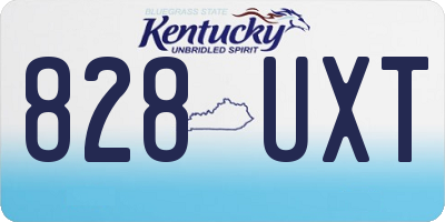 KY license plate 828UXT