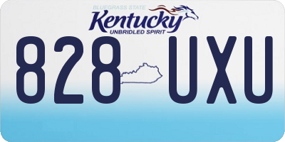 KY license plate 828UXU
