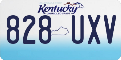 KY license plate 828UXV