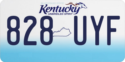 KY license plate 828UYF