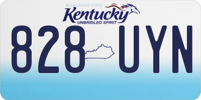 KY license plate 828UYN