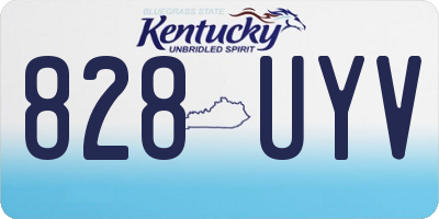KY license plate 828UYV