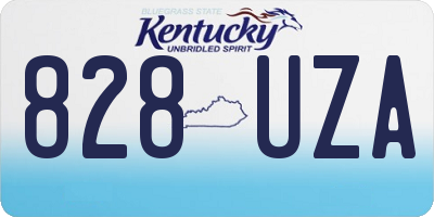 KY license plate 828UZA