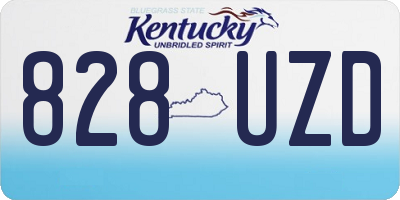 KY license plate 828UZD