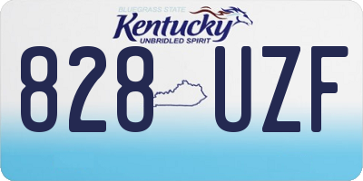 KY license plate 828UZF
