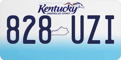 KY license plate 828UZI