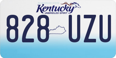 KY license plate 828UZU