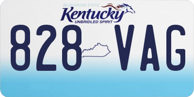 KY license plate 828VAG