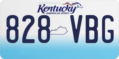 KY license plate 828VBG