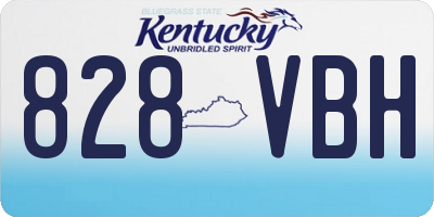 KY license plate 828VBH