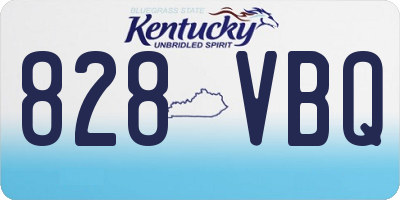 KY license plate 828VBQ