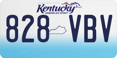 KY license plate 828VBV