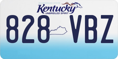 KY license plate 828VBZ
