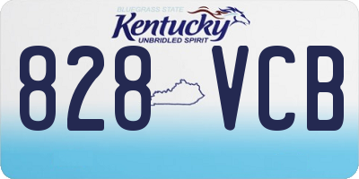 KY license plate 828VCB