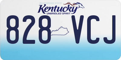 KY license plate 828VCJ