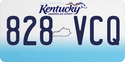 KY license plate 828VCQ