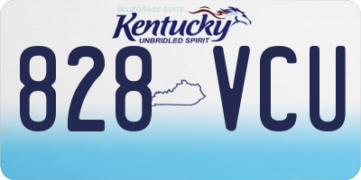 KY license plate 828VCU