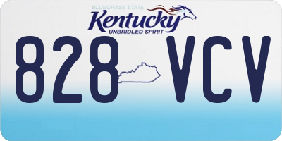 KY license plate 828VCV