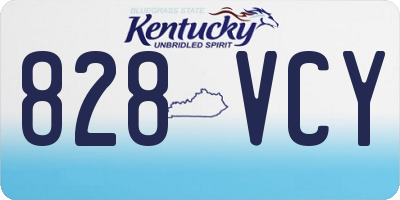KY license plate 828VCY