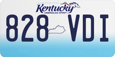KY license plate 828VDI