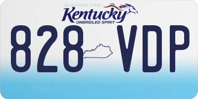 KY license plate 828VDP