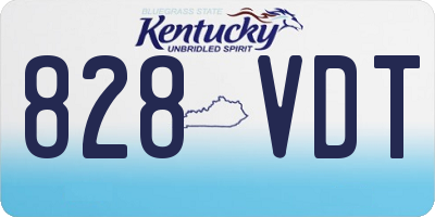 KY license plate 828VDT