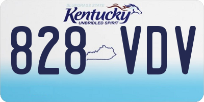 KY license plate 828VDV