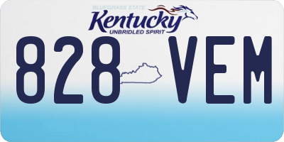 KY license plate 828VEM