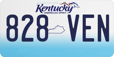 KY license plate 828VEN