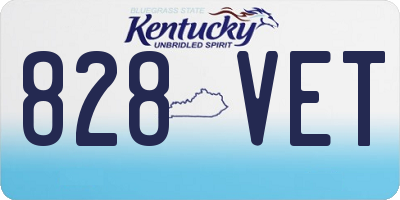 KY license plate 828VET