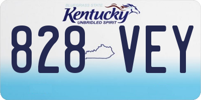 KY license plate 828VEY