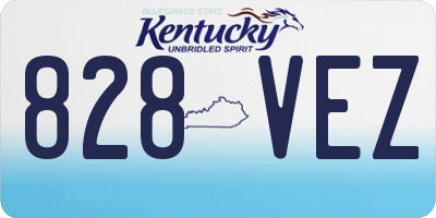 KY license plate 828VEZ