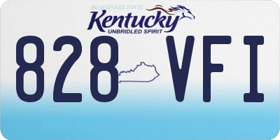 KY license plate 828VFI