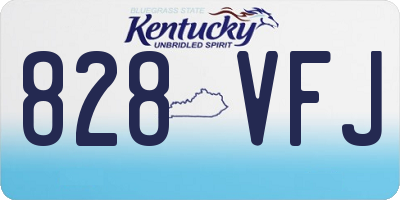 KY license plate 828VFJ