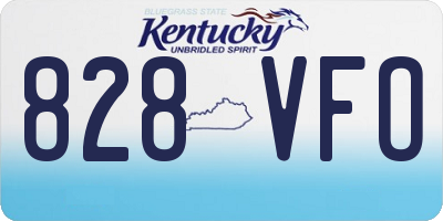 KY license plate 828VFO