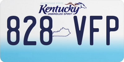 KY license plate 828VFP