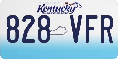 KY license plate 828VFR