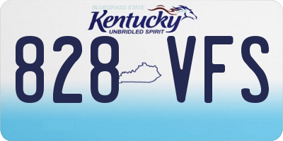 KY license plate 828VFS