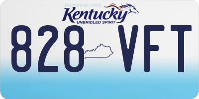 KY license plate 828VFT