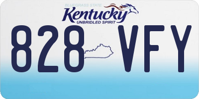 KY license plate 828VFY