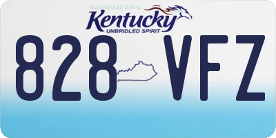 KY license plate 828VFZ