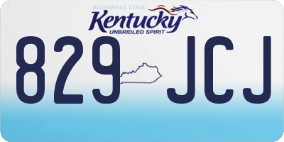 KY license plate 829JCJ