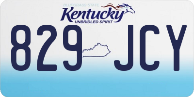 KY license plate 829JCY