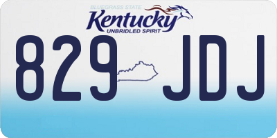 KY license plate 829JDJ