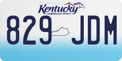 KY license plate 829JDM