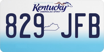 KY license plate 829JFB