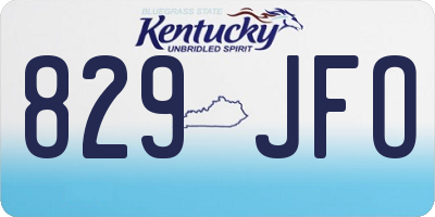 KY license plate 829JFO